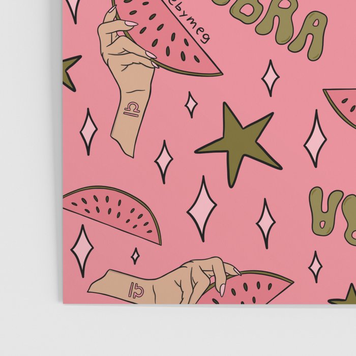 Libra Watermelon Print Poster Gallery Image 3