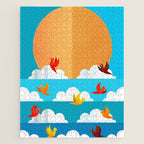 Birds Flying High In The Sky Jigsaw Puzzle Gallery Image 1