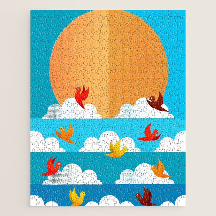 Birds Flying High In The Sky Jigsaw Puzzle Gallery Image 1