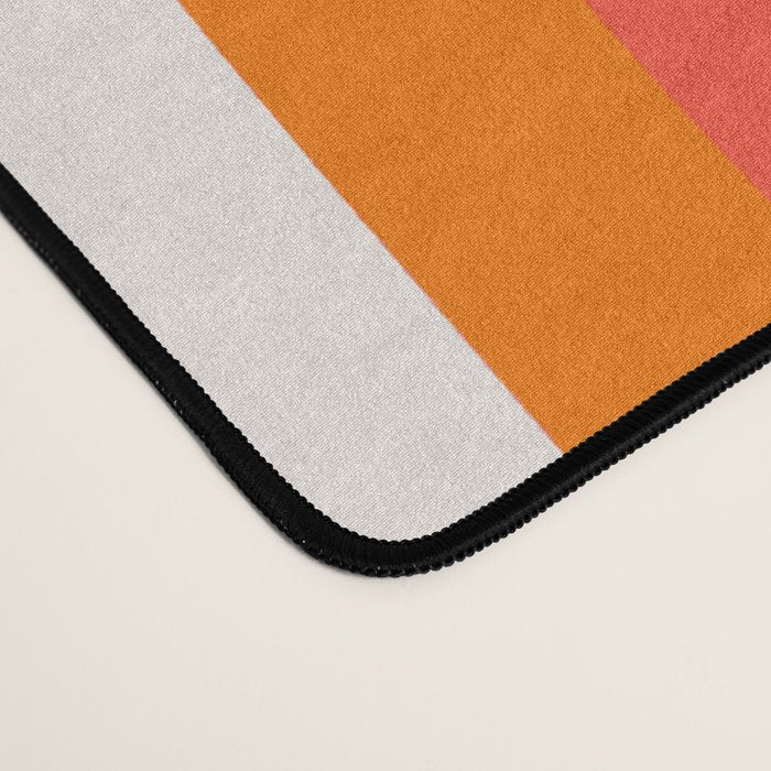 Retro Pink and Orange 70s Abstract Desk Mat Gallery Image 4
