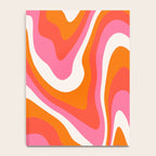 Retro Pink and Orange 70s Abstract Notebook Gallery Image 4