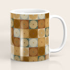 Retro Flowers Check Pattern IV Coffee Mug Gallery Image 1
