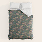 Heritage Wildflower Garden on Dark Blue Comforter Gallery Image 6