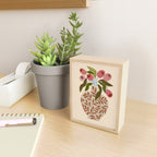Pink Tulips In Fern Vase Mini Art Print Gallery Image 2
