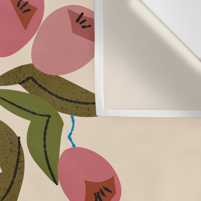 Pink Tulips In Fern Vase Wall Tapestry Gallery Image 3