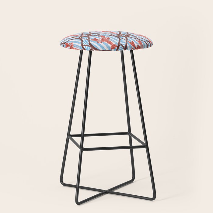 Coastal Lobster Elegance Stool Gallery Image 1