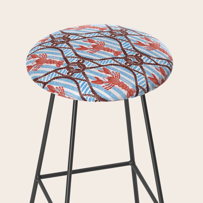 Coastal Lobster Elegance Stool Gallery Image 2