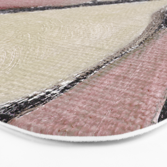 Abstract Oil Painting Maroon Mauve Taupe 2c34 Bath Mat Gallery Image 3