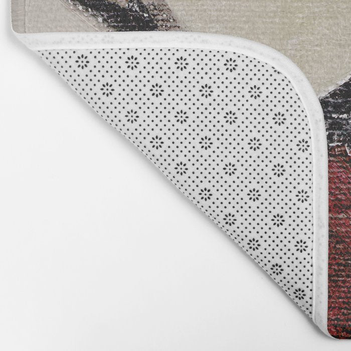 Abstract Oil Painting Maroon Mauve Taupe 2c34 Bath Mat Gallery Image 2