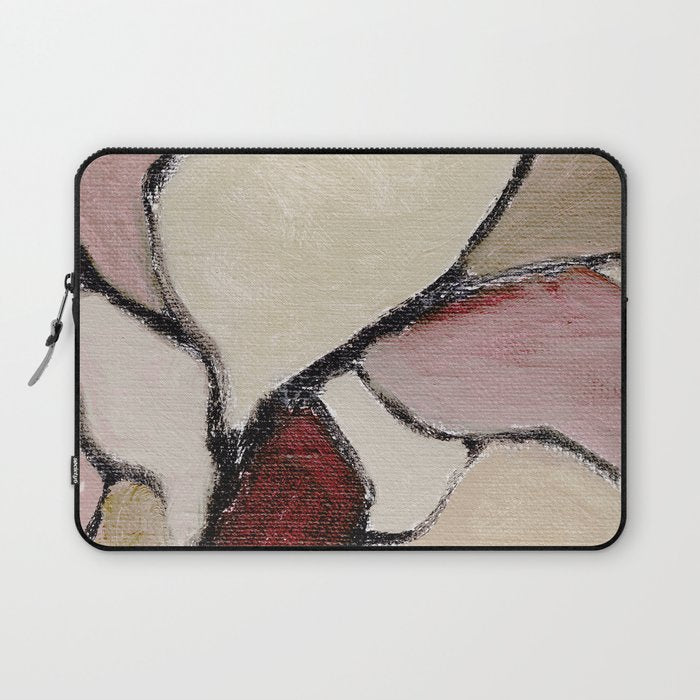 Abstract Oil Painting Maroon Mauve Taupe 2c34 Laptop Sleeve Gallery Image 1