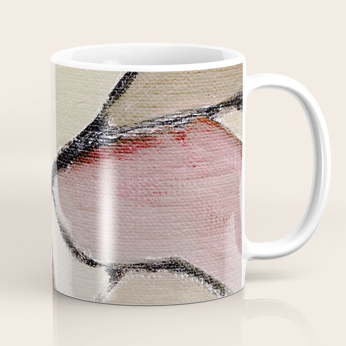 Abstract Oil Painting Maroon Mauve Taupe 2c34 Coffee Mug Gallery Image 1
