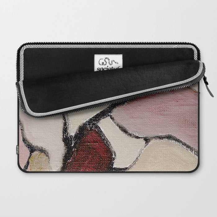 Abstract Oil Painting Maroon Mauve Taupe 2c34 Laptop Sleeve Gallery Image 2