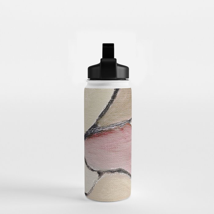Abstract Oil Painting Maroon Mauve Taupe 2c34 Water Bottle Gallery Image 2