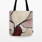 Abstract Oil Painting Maroon Mauve Taupe 2c34 Tote Bag Gallery Image 1