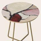 Abstract Oil Painting Maroon Mauve Taupe 2c34 Side Table Gallery Image 2