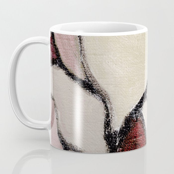 Abstract Oil Painting Maroon Mauve Taupe 2c34 Coffee Mug Gallery Image 3