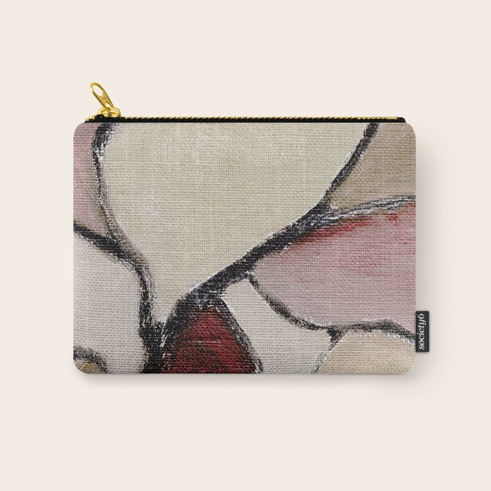 Abstract Oil Painting Maroon Mauve Taupe 2c34 Carry All Pouch Gallery Image 1