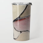 Abstract Oil Painting Maroon Mauve Taupe 2c34 Travel Mug Gallery Image 2