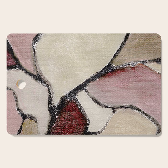 Abstract Oil Painting Maroon Mauve Taupe 2c34 Cutting Board Gallery Image 1