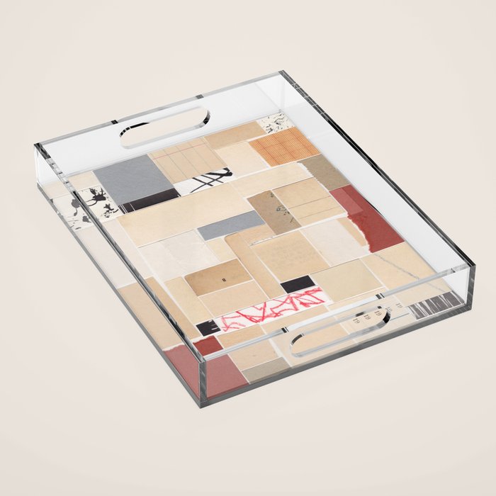 Plan B / Mixed Media Collage Acrylic Tray Gallery Image 1