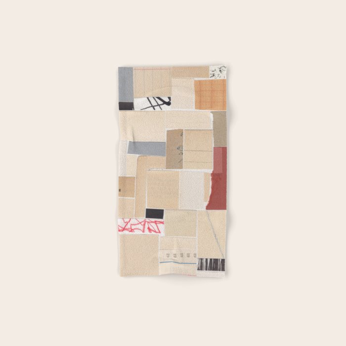 Plan B / Mixed Media Collage Bath Towel Gallery Image 1