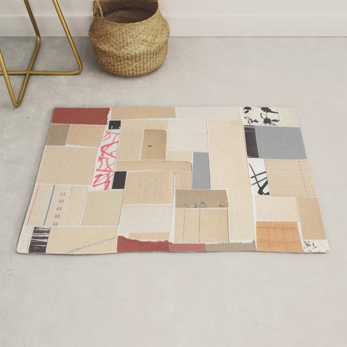Plan B / Mixed Media Collage Rug Gallery Image 1