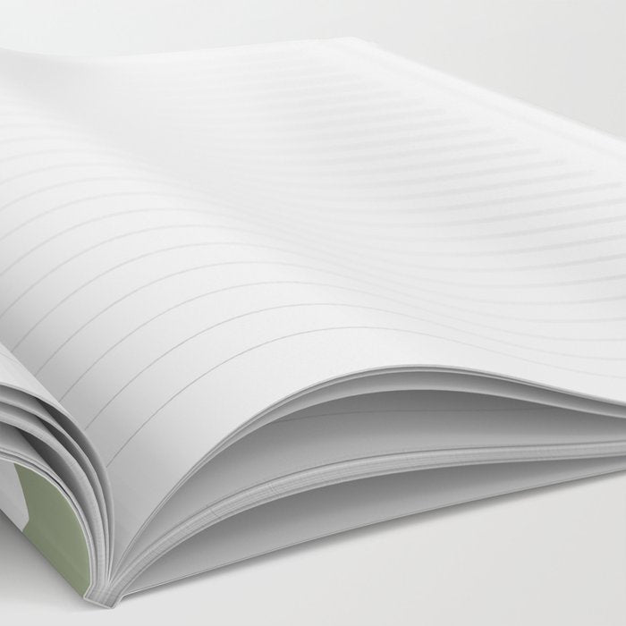 Retro Liquid Swirl Abstract Pattern in Sage, Blush-Cream, and White Notebook Gallery Image 2