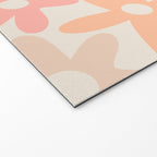 Daisy Time Retro Floral Pattern Peach Pink Welcome Mat Gallery Image 2