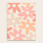 Daisy Time Retro Floral Pattern Peach Pink Notebook Gallery Image 4