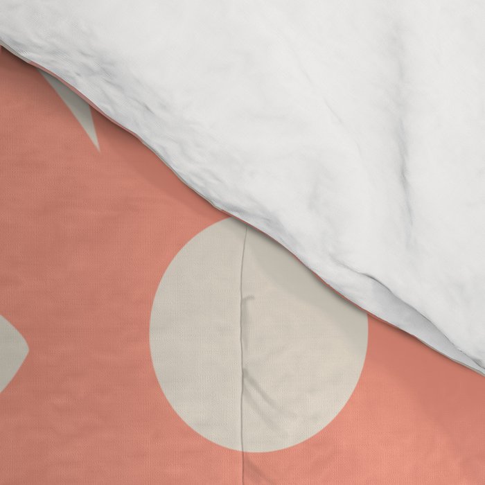 Daisy Time Retro Floral Pattern Peach Pink Comforter Gallery Image 4