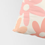 Daisy Time Retro Floral Pattern Peach Pink Pillow Sham Gallery Image 4