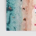 Ocean Print, Pastel Beach, Aerial Print, Beach Print, Aerial Beach Wall Art Print, Beach Photography, Summer Vibes, People Beach Umbrellas Art Poster Gallery Image 3