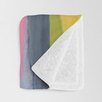 Bright Pink Sunset Over Mountains and Farm Fields Throw Blanket Gallery Image 3
