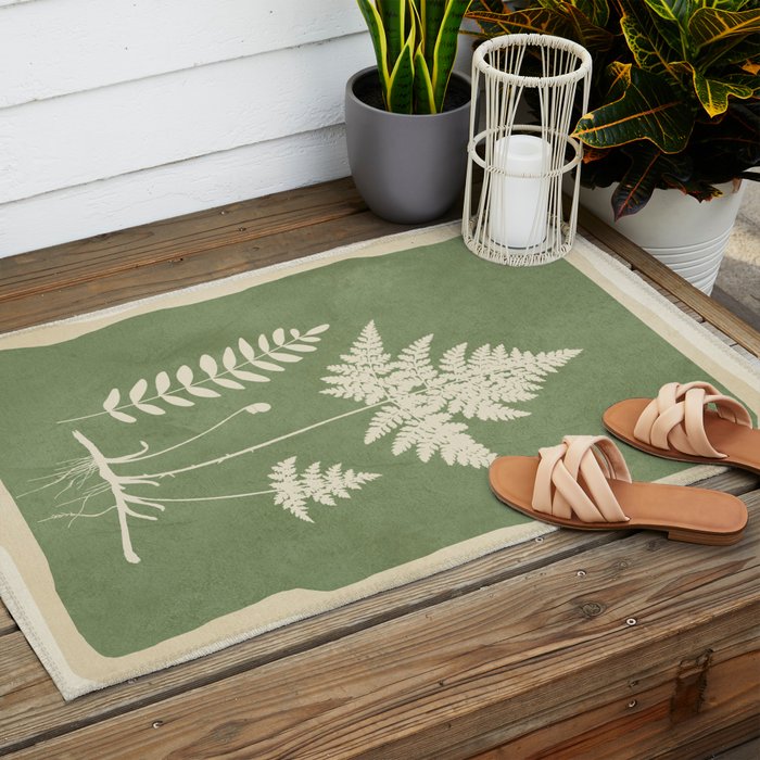 Leaf Design 16 Outdoor Rug Gallery Image 2