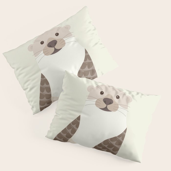 Whimsical Otter Pillow Sham Gallery Image 1