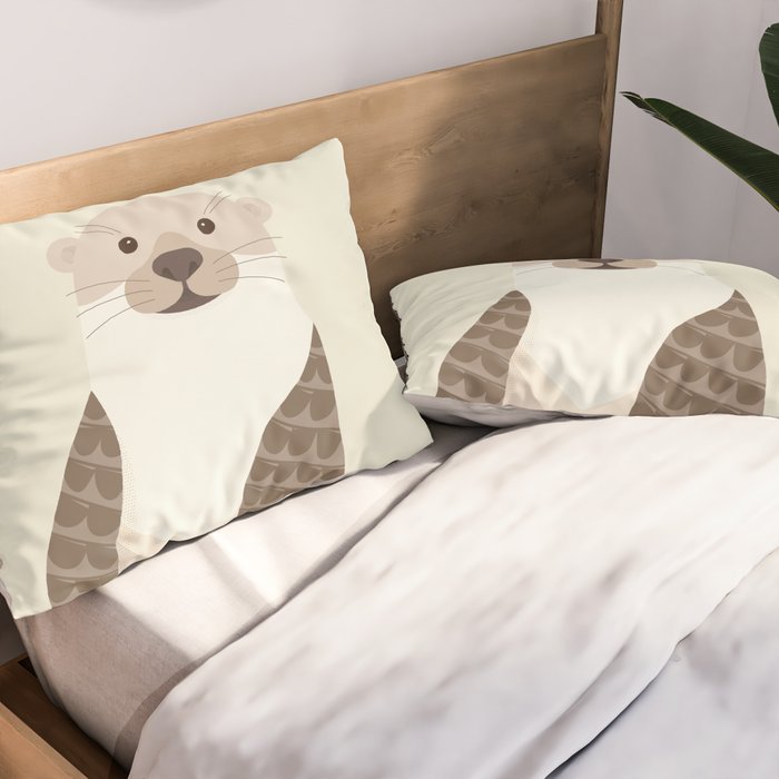 Whimsical Otter Pillow Sham Gallery Image 2