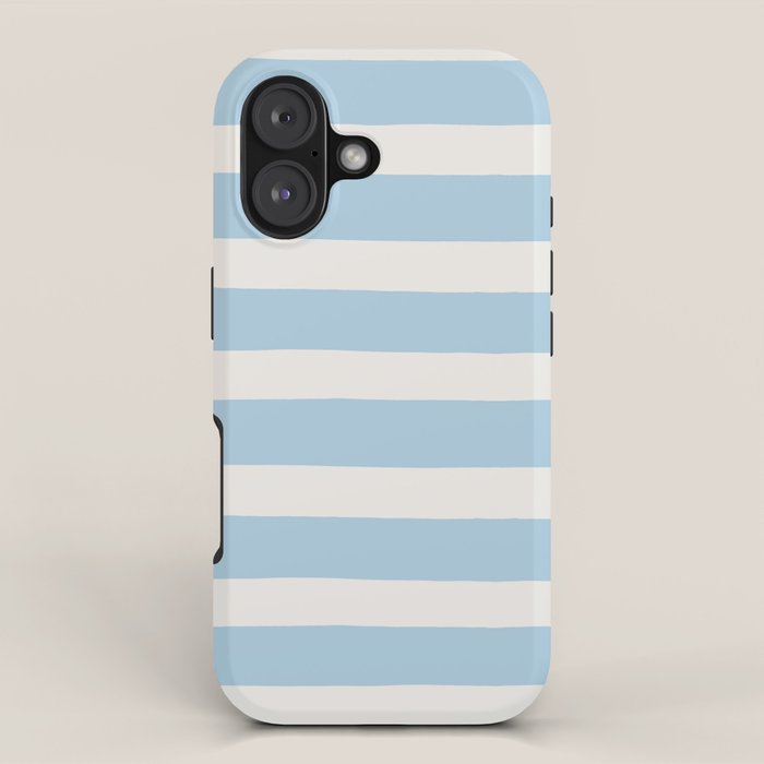 Thick Stripes Baby Blue iPhone Case Gallery Image 1