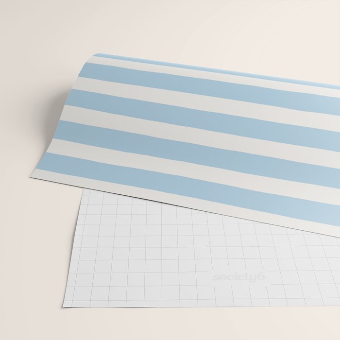 Thick Stripes Baby Blue Wrapping Paper Gallery Image 2