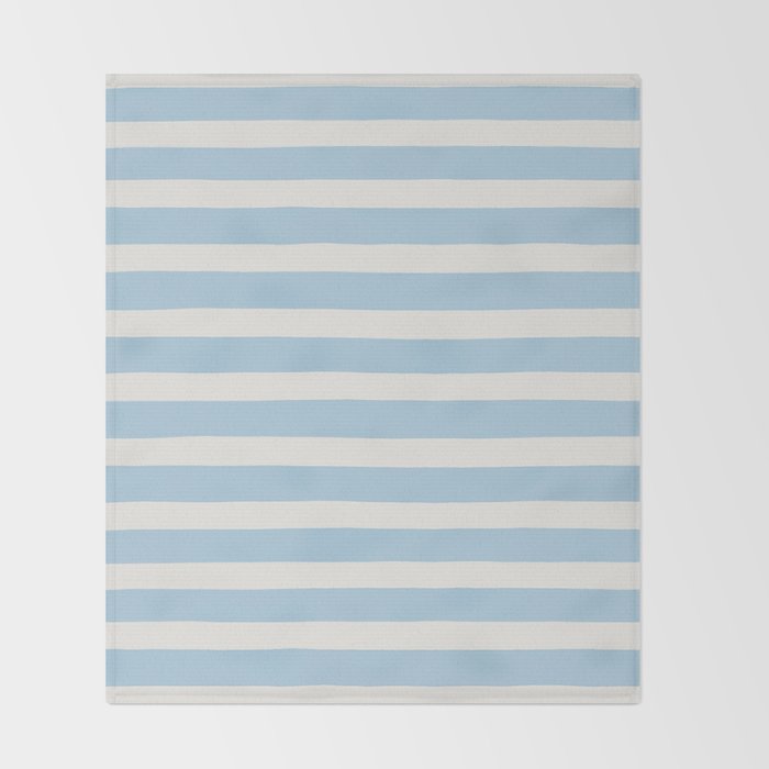 Thick Stripes Baby Blue Throw Blanket Gallery Image 2