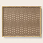 Dragonfly Pattern XI Earthy Beige Serving Tray Gallery Image 1