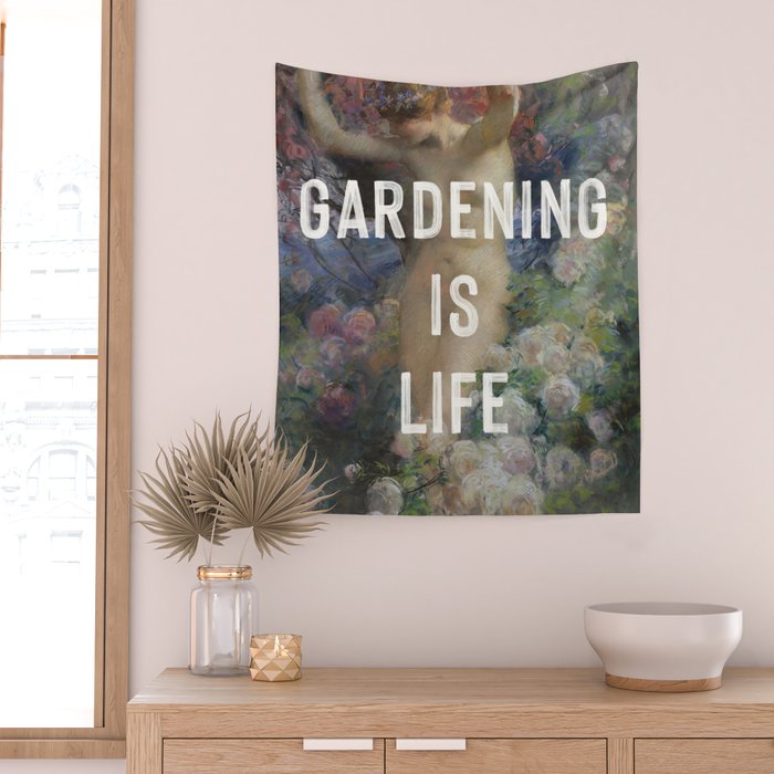 Gardening is Life Wall Tapestry Gallery Image 2