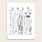Golf Club Golfer Old Vintage Patent Drawing Print Notebook Gallery Image 4