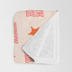 Old West: Howdy Pardner (bright pink and orange saloon style letters) Throw Blanket Gallery Image 3