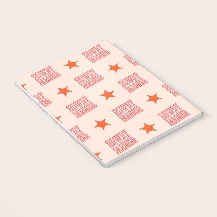 Old West: Howdy Pardner (bright pink and orange saloon style letters) Notebook Gallery Image 3