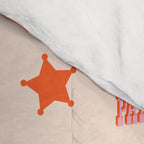 Old West: Howdy Pardner (bright pink and orange saloon style letters) Comforter Gallery Image 4