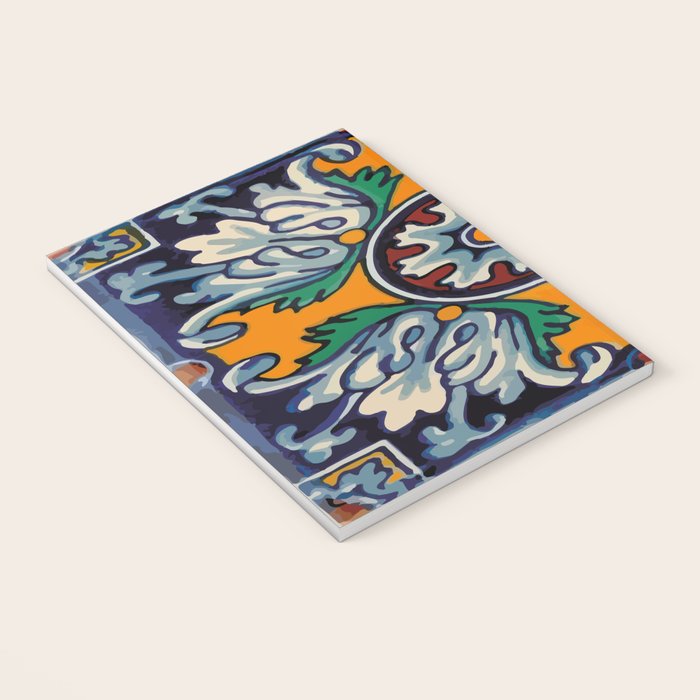 Mandala mexican talavera tile ceramic mosaic Notebook Gallery Image 3