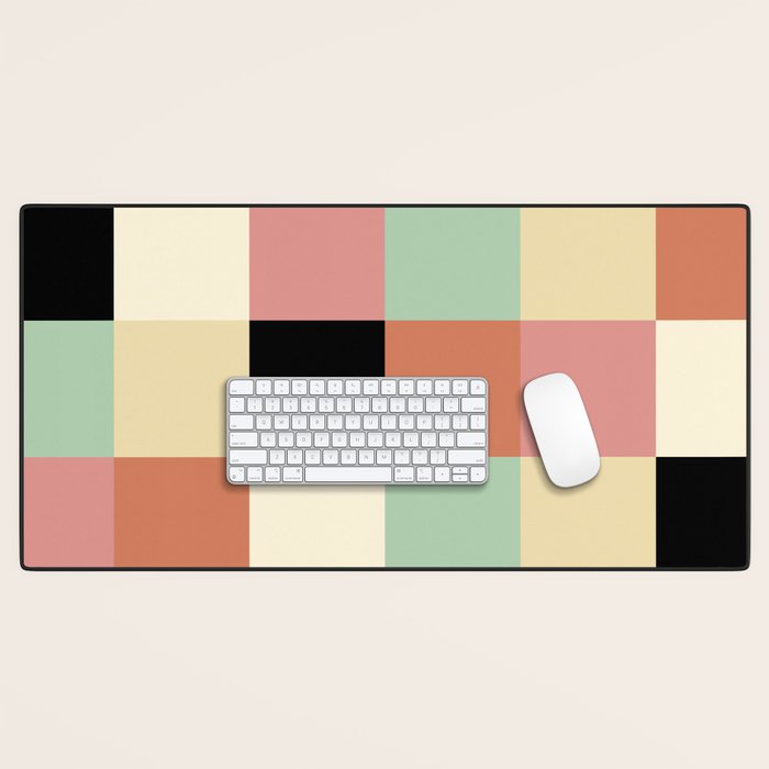 Bold Retro Checks Pattern - Large XXXIV Desk Mat Gallery Image 1