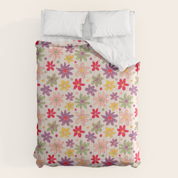 Retro Daisies & Dots Comforter Gallery Image 6