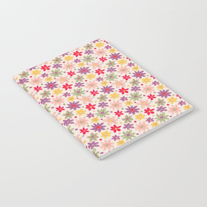 Retro Daisies & Dots Notebook Gallery Image 1