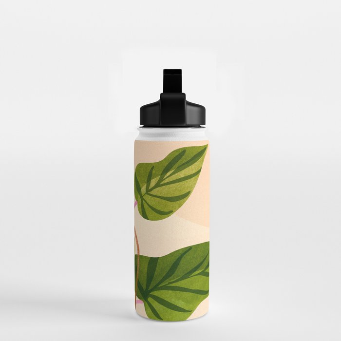 Thriving In The Sun - Cute Botanical Painting Water Bottle Gallery Image 2